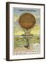 Blanchard Testing His Balloon Equipped with Parachute, Rudder and Oars, Grenelle, France, 1784-null-Framed Giclee Print