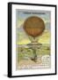 Blanchard Testing His Balloon Equipped with Parachute, Rudder and Oars, Grenelle, France, 1784-null-Framed Giclee Print