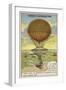 Blanchard Testing His Balloon Equipped with Parachute, Rudder and Oars, Grenelle, France, 1784-null-Framed Giclee Print