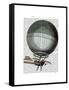 Blanchard Vintage Hot Air Balloon-Fab Funky-Framed Stretched Canvas