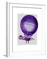 Blanchards Hydrogen (Purple) Hot Air Balloon-Fab Funky-Framed Art Print