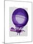 Blanchards Hydrogen (Purple) Hot Air Balloon-Fab Funky-Mounted Art Print