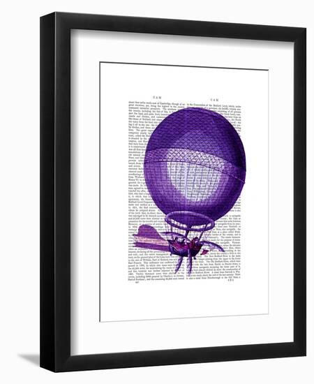 Blanchards Hydrogen (Purple) Hot Air Balloon-Fab Funky-Framed Art Print