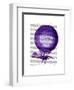 Blanchards Hydrogen (Purple) Hot Air Balloon-Fab Funky-Framed Art Print