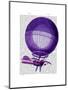 Blanchards Hydrogen (Purple) Hot Air Balloon-Fab Funky-Mounted Art Print