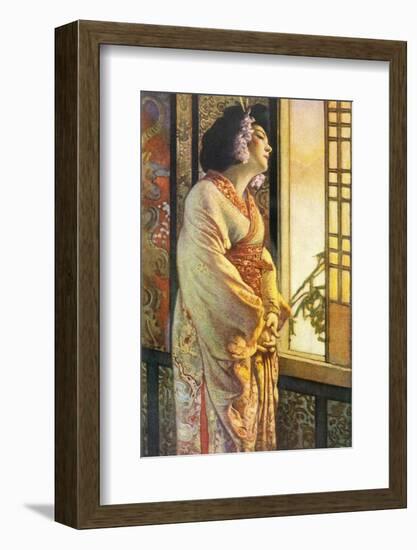 Blanche Bates in the Stage Play Madam Butterfly by Long and Belasco on Which the Opera is Based-Sigismond De Ivanowski-Framed Photographic Print