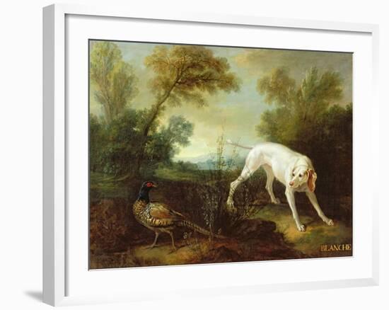 Blanche, Bitch of the Royal Hunting Pack-Jean-Baptiste Oudry-Framed Giclee Print