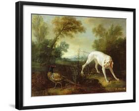 Blanche, Bitch of the Royal Hunting Pack-Jean-Baptiste Oudry-Framed Giclee Print