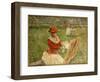 Blanche Hoschede Painting, 1892-Claude Monet-Framed Giclee Print