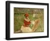 Blanche Hoschede Painting, 1892-Claude Monet-Framed Giclee Print