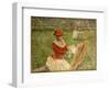 Blanche Hoschede Painting, 1892-Claude Monet-Framed Giclee Print