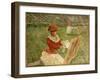 Blanche Hoschede Painting, 1892-Claude Monet-Framed Giclee Print