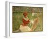 Blanche Hoschede Painting, 1892-Claude Monet-Framed Giclee Print