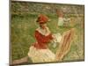 Blanche Hoschede Painting, 1892-Claude Monet-Mounted Giclee Print