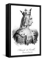 Blanche of Castile, Wife of Louis VIII of France-Delpech-Framed Stretched Canvas