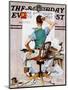 "Blank Canvas" Saturday Evening Post Cover, October 8,1938-Norman Rockwell-Mounted Giclee Print