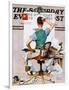 "Blank Canvas" Saturday Evening Post Cover, October 8,1938-Norman Rockwell-Framed Giclee Print