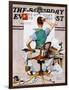 "Blank Canvas" Saturday Evening Post Cover, October 8,1938-Norman Rockwell-Framed Giclee Print