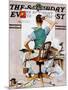 "Blank Canvas" Saturday Evening Post Cover, October 8,1938-Norman Rockwell-Mounted Giclee Print