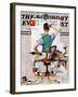 "Blank Canvas" Saturday Evening Post Cover, October 8,1938-Norman Rockwell-Framed Giclee Print