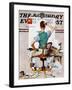 "Blank Canvas" Saturday Evening Post Cover, October 8,1938-Norman Rockwell-Framed Giclee Print