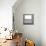 Blank White Board in a Grungy Concrete Room-landio-Mounted Art Print displayed on a wall