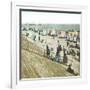 Blankenberghe (Belgium), the Beach at Swimming Time-Leon, Levy et Fils-Framed Photographic Print