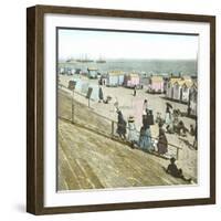 Blankenberghe (Belgium), the Beach at Swimming Time-Leon, Levy et Fils-Framed Photographic Print