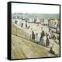 Blankenberghe (Belgium), the Beach at Swimming Time-Leon, Levy et Fils-Framed Stretched Canvas