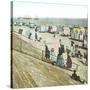 Blankenberghe (Belgium), the Beach at Swimming Time-Leon, Levy et Fils-Stretched Canvas