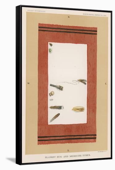 Blanket Rug and Medicine Tubes-null-Framed Stretched Canvas