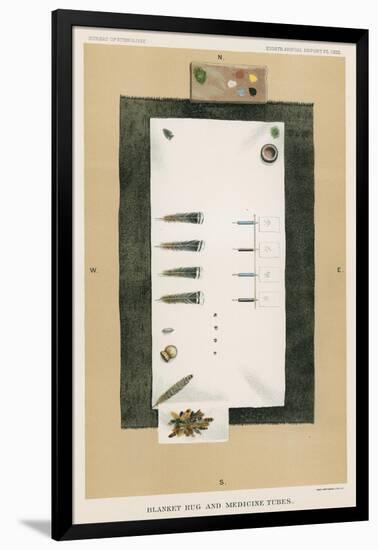 Blanket Rug and Medicine Tubes-null-Framed Giclee Print