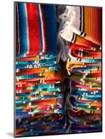 Blankets in Market, Local Craft, San Cristobal de Las Casas, Chiapas Province, Mexico-Peter Adams-Mounted Photographic Print