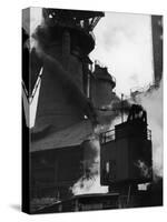 Blast Furnace at Jones and Laughlin Steel Plant-Margaret Bourke-White-Stretched Canvas
