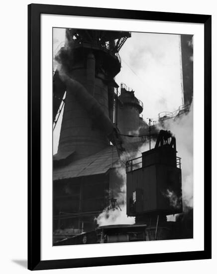 Blast Furnace at Jones and Laughlin Steel Plant-Margaret Bourke-White-Framed Photographic Print