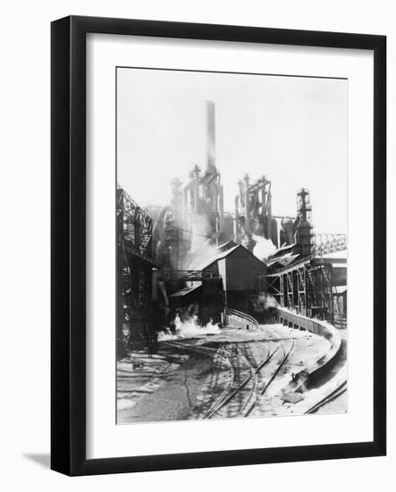 Blast Furnace at Steel Mill-null-Framed Photographic Print