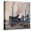 Blast Furnace of Hoesch Steel-Eugen Bracht-Stretched Canvas