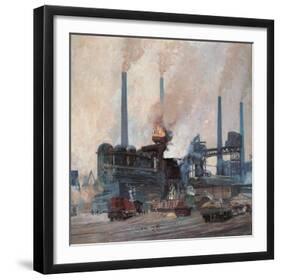 Blast Furnace of Hoesch Steel-Eugen Bracht-Framed Art Print