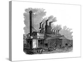 Blast Furnaces at the Phoenix Iron and Bridge Works, Phoenixville, Pennsylvania, USA, 1873-null-Stretched Canvas