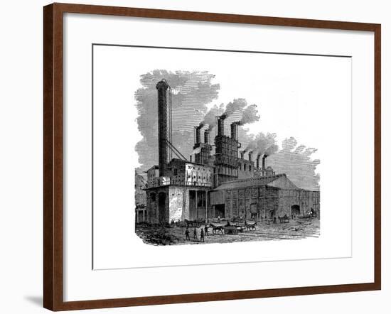 Blast Furnaces at the Phoenix Iron and Bridge Works, Phoenixville, Pennsylvania, USA, 1873-null-Framed Giclee Print