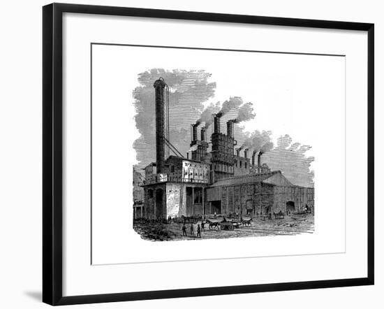 Blast Furnaces at the Phoenix Iron and Bridge Works, Phoenixville, Pennsylvania, USA, 1873-null-Framed Giclee Print