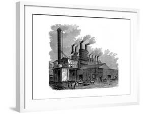 Blast Furnaces at the Phoenix Iron and Bridge Works, Phoenixville, Pennsylvania, USA, 1873-null-Framed Giclee Print