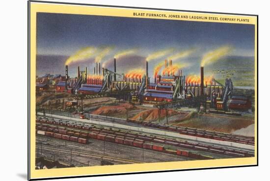 Blast Furnaces, Pittsburgh, Pennsylvania-null-Mounted Art Print