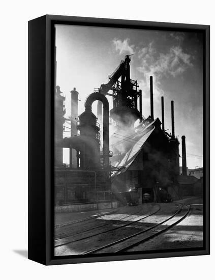 Blast Furnance at the Bethlehem Steel Works in Pennsylvania-null-Framed Stretched Canvas