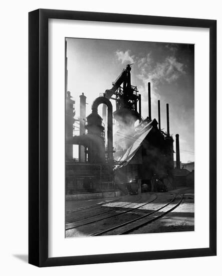 Blast Furnance at the Bethlehem Steel Works in Pennsylvania-null-Framed Photographic Print