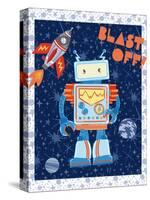 Blast Off Robot-Christina Skapriwsky-Stretched Canvas