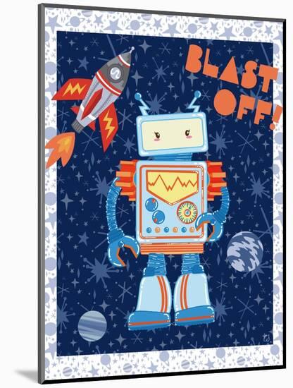 Blast Off Robot-Christina Skapriwsky-Mounted Art Print