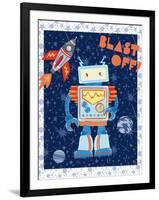 Blast Off Robot-Christina Skapriwsky-Framed Art Print