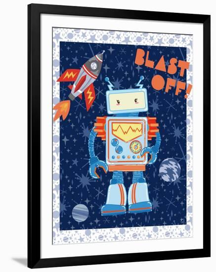 Blast Off Robot-Christina Skapriwsky-Framed Art Print