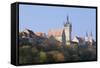 Blauer Turm Tower and St. Peter Collegiate Church, Bad Wimpfen, Neckartal Valley-Marcus Lange-Framed Stretched Canvas